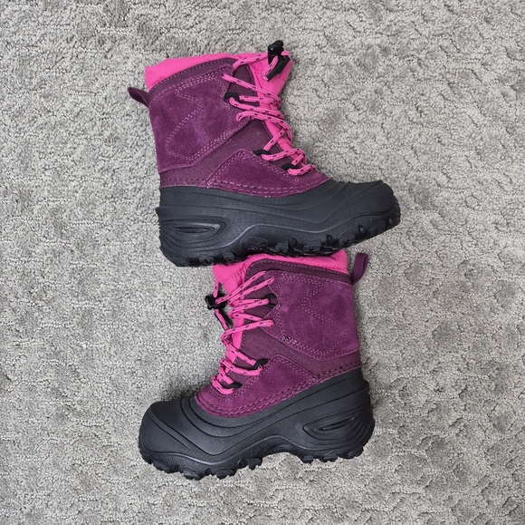 The North Face Alpenglow V WP Girls Snow Hiking Boots Black/Boysenberry US 11 - Picture 2 of 5